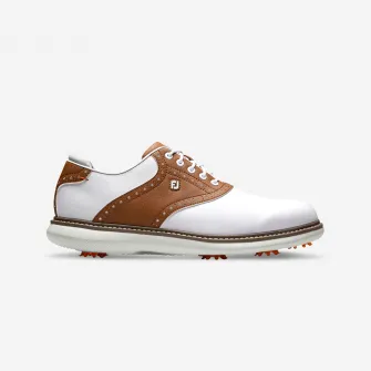 Decathlon Incaltaminte golf cu crampoane Footjoy Traditions Alb-Maro Barbati, 41