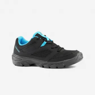 Decathlon Incaltaminte joasa cu sireturi Drumetie NH100 Marimi 35-38 Negru Copii, 35