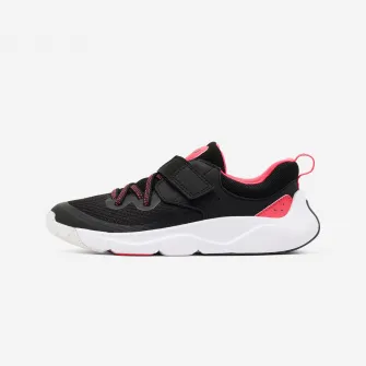 Decathlon Incaltaminte lejera cu arici si sireturi elastice PLAYFUL FAST Negru Roz Copii, 31