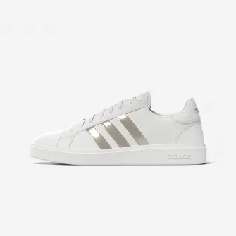 Decathlon Incaltaminte Mers sportiv court base Alb-argintiu Dama, 39,3333333333333