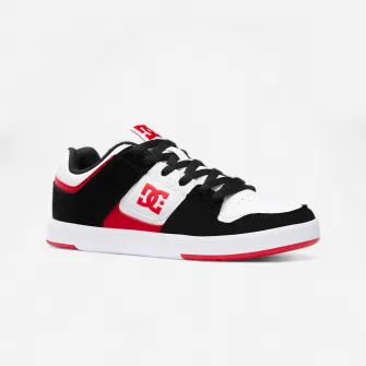 Decathlon Incaltaminte skateboarding DC SHOES CURE Negru-Rosu-Alb Copii, 35