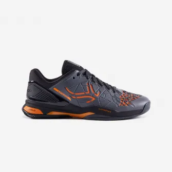 Decathlon Incaltaminte Tenis pe Zgura STRONG PRO CLAY Gri-Portocaliu Barbati, 39