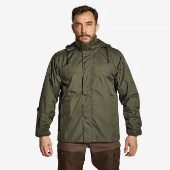 Decathlon Jacheta 100 Impermeabila Verde Barbati, XL