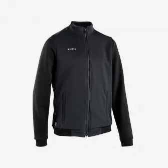 Decathlon Jacheta Fotbal Essential Negru-Gri Copii, 14-15 Ani