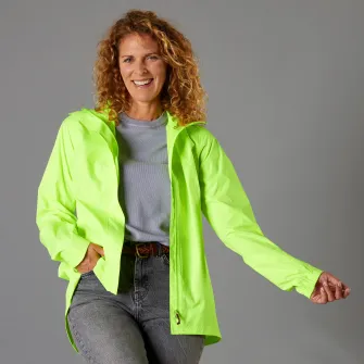 Decathlon Jacheta ploaie ciclism in oras 120 Galben Fluo Certificata EPI Dama, L