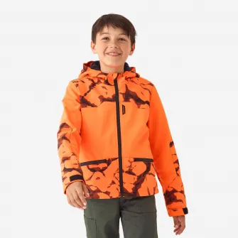 Decathlon Jacheta SOFTSHELL SG500 Fluorescenta Copii, 7-8 Ani