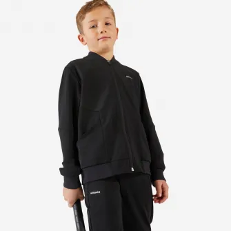 Decathlon Jacheta Tenis TJK500 Negru Baieti, 8-9 Ani
