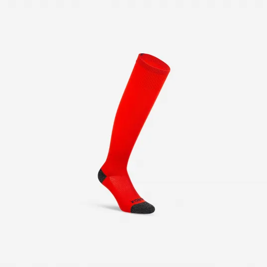 Decathlon Jambiere Hochei pe iarba FH500 Rosu Adulti, 43/46