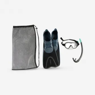 Decathlon Kit snorkeling masca + labe de inot 100 Adulti, 42/43