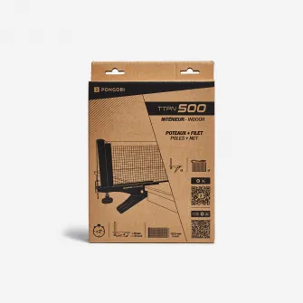 Decathlon Kit Stalpi si Fileu tenis de masa TTPN500, Marime unica