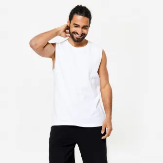 Decathlon Maiou extensibil 500 Fitness Alb Barbati, 4XL