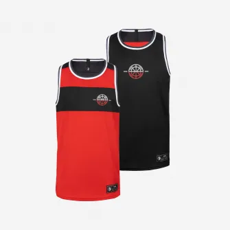 Decathlon Maiou Reversibil Baschet T500R Negru-Rosu Copii, 14-15 Ani