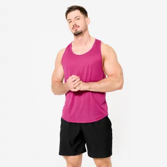 Decathlon Maiou stringer Bodybuilding Mov magenta Barbati, S