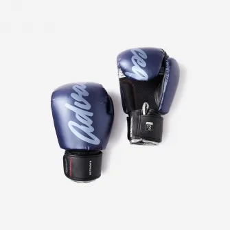 Decathlon Manusi de kick-boxing, muay-tha Albastr, 10 OZ