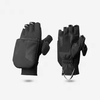 Decathlon Manusi-Mitene Calduroase cu Protectie impotriva vantului Trekking la munte MT900 Negru Adulti, M