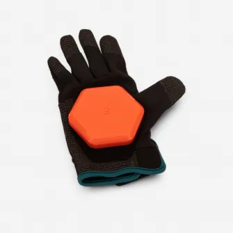Decathlon Manusi Slide Longboard Freeride GLOVES 500 Negru-Portocaliu, L