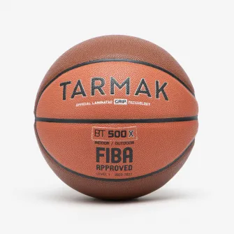 Decathlon Minge Baschet BT500 Grip Marimea 7 Maro-Portocaliu Adulti, Marime unica