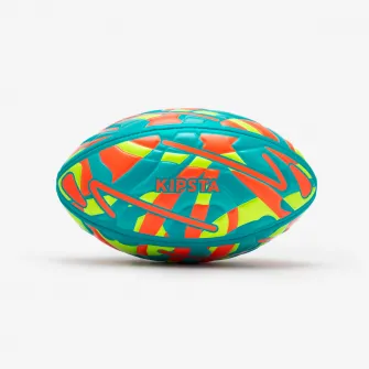 Decathlon Minge Rugby pe plaja R100 BEACH CITY Marime Midi portocaliu-verde-galben, 1