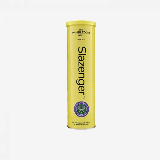 Decathlon Mingi de tenis Dunlop Slazenger Wimbledon all court tub de 4 galben, Marime unica