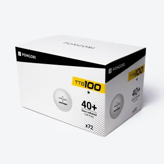Decathlon MINGI TENIS DE MASA TTB 100 1* 40+ X72 ALB, Marime unica