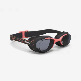 Decathlon Ochelari de inot Marimea L - Xbase Negru-Oranj Lentile colorate Gri, L