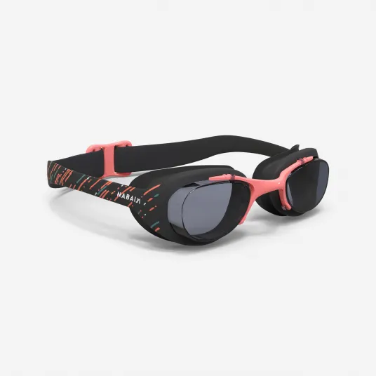 Decathlon Ochelari de inot Marimea L - Xbase Negru-Oranj Lentile colorate Gri, L