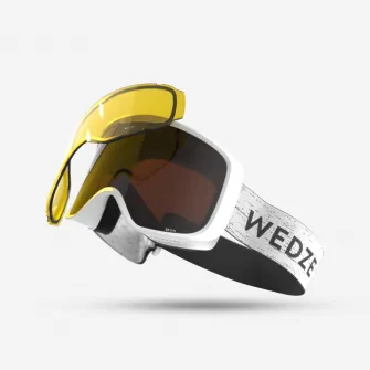 Decathlon Ochelari Schi/Snowboard G100 I Orice Vreme Alb Copii/Adulti, S