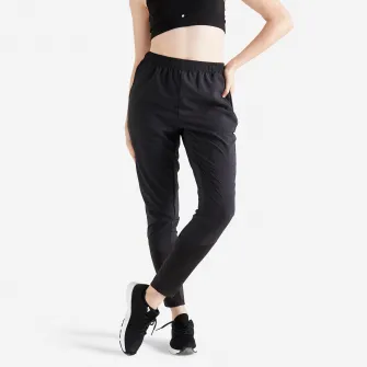 Decathlon Pantalon 100 Fitness cardio Croiala conica Negru Dama, M / W30 L31