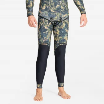 Decathlon Pantalon activitati submarine neopren 5mm SPF900+ Camuflaj si accesoriu urinare, S