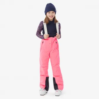 Decathlon Pantalon Calduros si impermeabil schi pe partie PNF 900 Roz Copii, 10 Ani