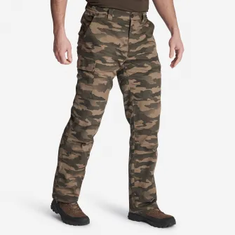 Decathlon PANTALON CARGO CALDUROS 100 CAMUFLAJ HALFTONE, 2XL