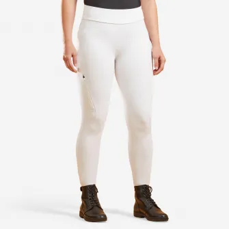 Decathlon Pantalon concurs echitatie 500 Fullgrip Alb Dama, M