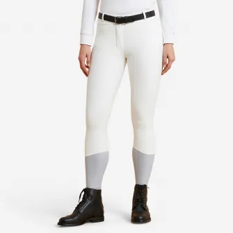 Decathlon Pantalon concurs echitatie Kipwarm 500 Calduros si Hidrofob Alb Dama, M
