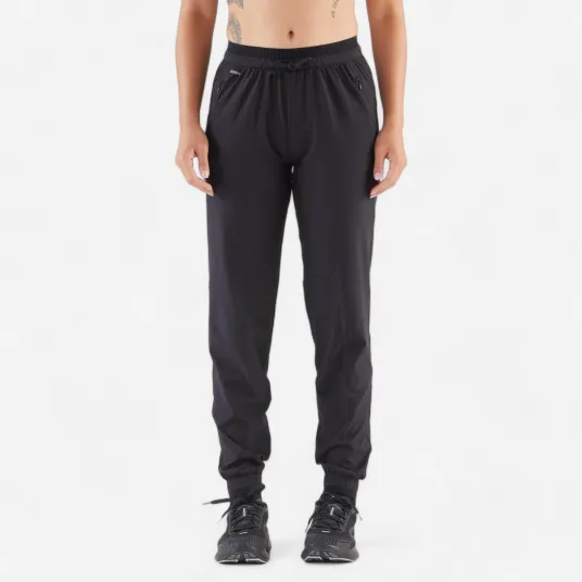 Decathlon Pantalon de jogging alergare respirabil Kiprun run 500 dry negru Dama, 3XL / W41 L31