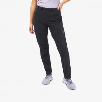 Decathlon Pantalon Modulabil Drumetie la Munte MH550 Negru Dama, 44 (L31)