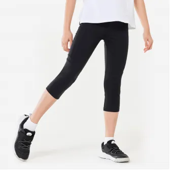 Decathlon Pantalon S500 educatie fizica negru Fete, 14-15 Ani
