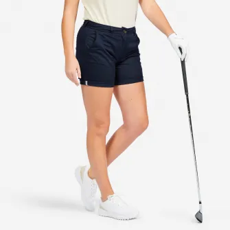 Decathlon Pantalon scurt bumbac Golf MW500 Bleumarin Dama, 36