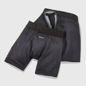 Decathlon PANTALON SCURT + COCHILIE FLEXIBILA LUPTE NEGRU BARBATI, S