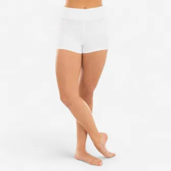 Decathlon Pantalon scurt talie inalta Dans modern Alb Fete, 7-8 Ani