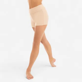 Decathlon Pantalon scurt talie inalta Dans modern Bej Fete, 7-8 Ani