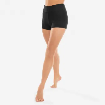Decathlon Pantalon scurt talie inalta Dans modern Negru Fete, 7-8 Ani