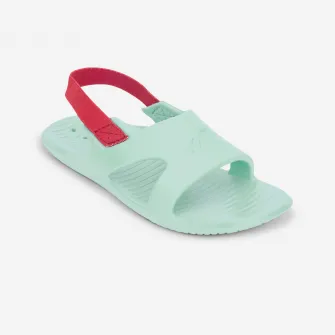Decathlon Papuci inot Piscina SLAP 100 BASIC Verde menta-Roz Copii, 27/28