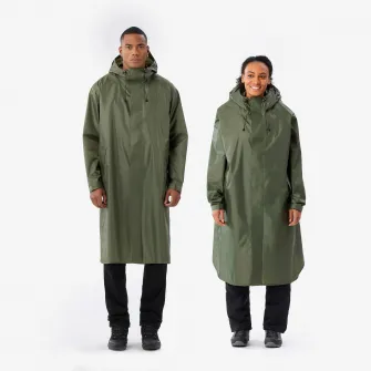 Decathlon Pelerina ploaie ajustabila tip Poncho Trekking, 75 L max, MT900 2.0 Kaki, S/M