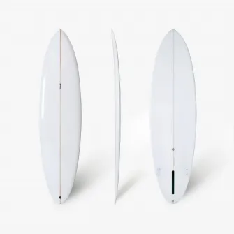 Decathlon Placa surf 6'8'' - 900 mid-length Alb, Marime unica