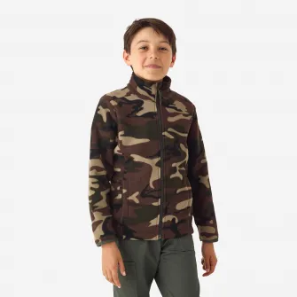 Decathlon Polar 100 camuflaj Verde Copii, 8 Ani