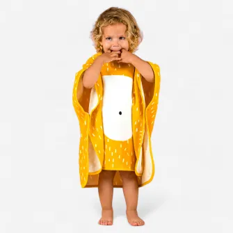 Decathlon Poncho de baie bumbac Imprimeu leu Bebe/Copii, 73-95 cm 1-3Y
