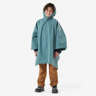 Decathlon Poncho de ploaie pentru drumetie MH100 Verde Copii 7-15 ani, Marime unica
