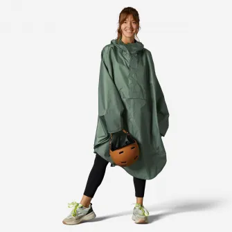 Decathlon PONCHO PLOAIE CICLISM ORAS 100 VERDE, XS/S