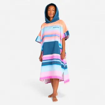 Decathlon Poncho surf 500 Stories Albastru Adulti peste 150 cm, Marime unica