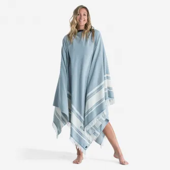 Decathlon Prosop poncho plaja 190 x 190 cm Gri Albastru, Marime unica